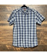 North Face Monanock Shirt Short-Sleeve Men&#39;s Large Plaid Blue Striped Ca... - $18.92 CAD