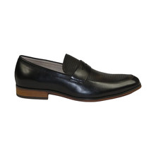 Men's Shoes Steve Madden Soft Leather upper Slip On Emree Black basket weave image 8