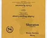 Sheraton Homewood Alabama Room Service Menu 1970&#39;s - £11.68 GBP