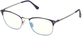 Tom Ford FT5750-B 091 matte-blue-shiny-dark-ruthenium-t-.. 54/18/145 Eyeglasses - £207.83 GBP