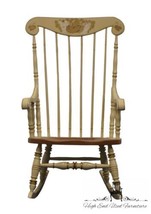 ETHAN ALLEN Hand Decorated Cream Painted Cape Cod Rocking Chair / Rocker... - £638.67 GBP