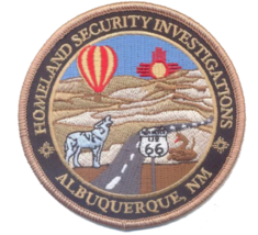 Homeland Investigations Alburquerque New Mexico Hook &amp; Loop Embroidered Patch - £21.65 GBP