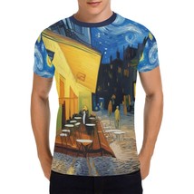 The Cafe with Starry Night Van Gogh Men&#39;s All Over Print T-shirt (USA Size) - $27.00