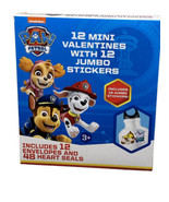 Paw Patrol Valentines with 12 Jumbo stickers included 3+School Exch. Nic... - $14.73
