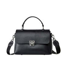 Cowhide Bag Women All-Match Leather Handbags Lychee Pattern Messenger Bag Large- - £76.44 GBP