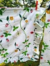 VTG Utica Strawberry Patch Suzanne Pleshette Twin Flat  Sheet + 2 Pillowcases - £15.50 GBP