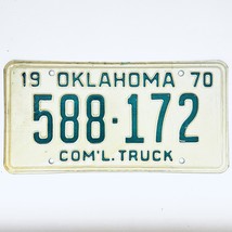 1970 United States Oklahoma Commercial Truck License Plate 588-172 - $12.28 CAD
