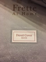 Frette Arabesque F/QUEEN Duvet Cover Medium Grey Jacquard Bnip Beautiful - £289.71 GBP