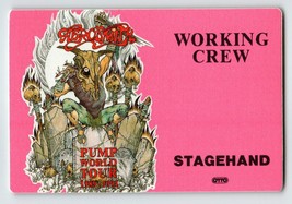 Aerosmith Pump Backstage Pass 1989 - 1991 Cloth Fabric Stagehand Crew Hard Rock - £21.98 GBP