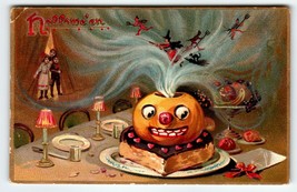 Vintage Halloween Postcard Tucks Original #150 Embossed Devils Pitchfork Witches - $71.25