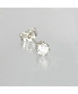 Unisex Einzel Ohrstecker IN 0.08ct Natürlicher Diamant Mit 14k Weiss Gold - $208.82 CAD