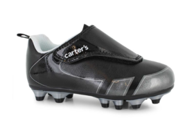 Carters Fica LITTLE BOYS Hook Loop Soccer Cleats Sneaker Black/Silver BR... - $28.97
