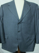 MINT Vintage Utah Woolen Mills Jack Frost Gray Stripe Flannel 3 Piece Suit 44S - £129.46 GBP