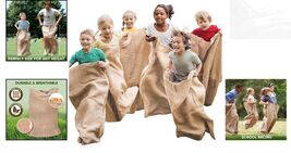 Durable 6 Pack Burlap Potato Sack Race Bags for Kids &amp; Adults - Easter R... - $58.36