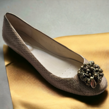 Calvin Klein Shoes Womens Size 7.5 Mackeenzi Flats Chino Faux Snake Skin... - £29.87 GBP
