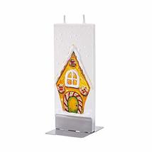 Flatyz Red House Christmas Candle - Flat, Decorative, Hand Painted Chris... - $15.63