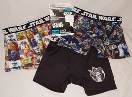 Boys Underwear Boxer Briefs Youth Size 8 10 NEW Star Wars Black Darth Vader - $19.84