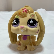 Rare Authentic Littlest Pet Shop Deco Pet Jumbo Lop Ear Rabbit Purple Star Eyes - £30.68 GBP