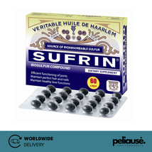 Sufrin 60 Caps 120mg Hair Loss Bio Sulfur Pine Oil Natural Treatment Linseed Oil - £15.93 GBP