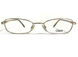 Chloe Eyeglasses Frames CL 1104 C03 Brown Matte Gold Rectangular 50-18-135 - £43.84 GBP