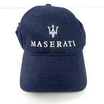 Maserati Trident Logo Hat Dad Cap Navy Blue Embroidered Strapback Adjust... - $19.75
