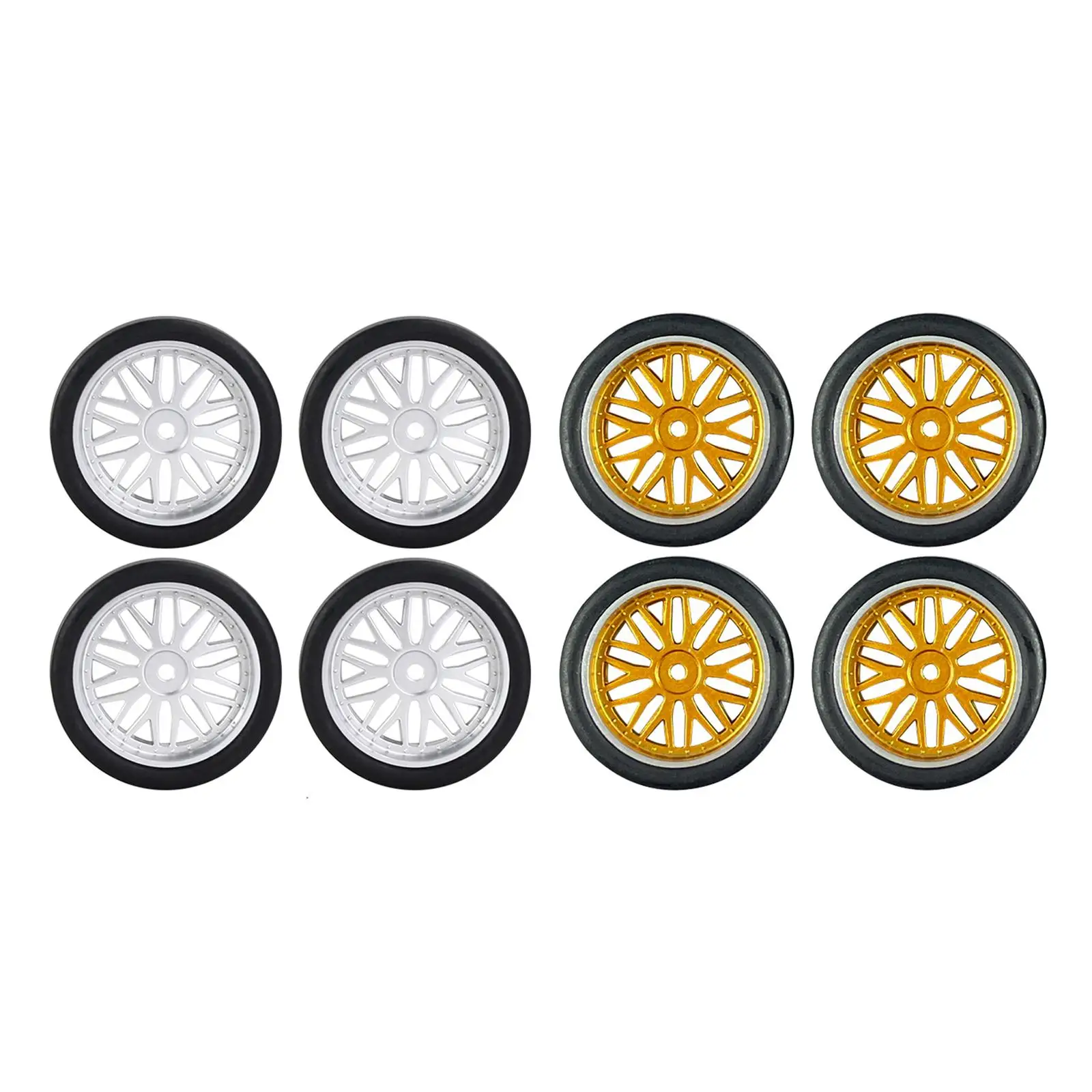 4Pcs RC Drift Tyre Wear Resistance Wheel Rim and Tires Set for 1/18 RC Drift - £9.23 GBP