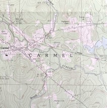 Map Carmel Maine USGS 1982 Topographic Vtg Geological 1:24000 27x22&quot; TOPO12 - $44.99