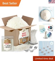 All-in-One Soy Candle Making Supplies: 10 lbs Wax, Wicks &amp; Centering Tools - $46.00
