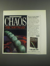 1991 Autodesk James Gleick&#39;s Chaos the Software Ad - Now you can explore Chaos i - £14.76 GBP