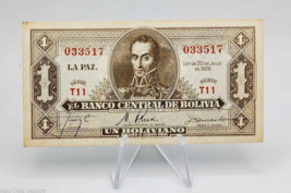 Bolivia Banknote 1 Boliviano 1928 P-128 UNC - £3.88 GBP