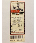 Boston Red Socks verses Seattle Mariners Ticket Stub 9/23/2011 Dick Radatz - £1.17 GBP