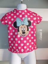 Disney Minnie Mouse Pink Polka-dot Rash Guard SS Shirt Size 2T Girl's - $15.00