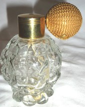 COLLECTIBLE VINTAGE CLEAR GLASS PERFUME BOTTLE SPRAY ATOMIZER - $11.76