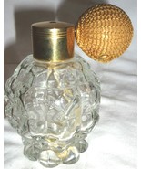 COLLECTIBLE VINTAGE CLEAR GLASS PERFUME BOTTLE SPRAY ATOMIZER - £9.25 GBP