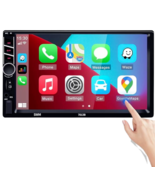 Double Din Car Stereo 7&quot; HD Touch Screen Radio Apple Android Carplay Blu... - $940.47 MXN