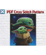 Star Wars Movie Baby Yoda Counted PDF Cross Stitch Pattern - $5.00