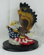 Patriotic Statue American Pride Bald Eagle Sculpture See Pictures  - $12.95