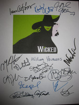 Wicked Signed Broadway Musical Script X16 Kristin Chenoweth Idina Menzel Ben Cam - £15.68 GBP