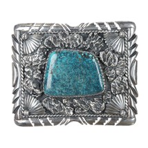 John Nelson Navajo sterling and turquoise belt buckle - £438.86 GBP