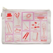 Maptote Zip Top Bag Blick Art Materials Natural Canvas Pouch USA Made NWT - £14.38 GBP