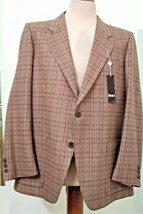 Men&#39;s Jacket Wool Blend Size 48 Ita Brown Drop 4 Sport Autumn Spring - £119.60 GBP+