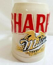 SHARP&#39;S Miller Beer Large Glazed Coffee Tea Cocoa Cup Mug Tanker Red White - $24.95
