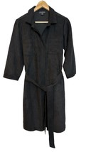 Metaphor Women&#39;s Cardigan Jacket Belted Hidden Button Down 3/4 Sleeve Sz M Black - £23.73 GBP