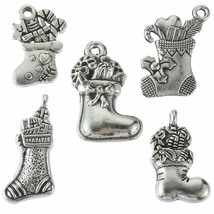 6 Snowman Charms Antiqued Silver Assorted Lot Winter Jewelry Supplies - £2.79 GBP