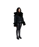 DODICI Women&#39;s Sheepskin Shearling Jacket with Fox Trim - $700.40 CAD