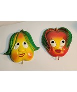 VTG Miller Studios Chalkware Apple Pear Anthropomorphic Wall Decor - $25.00