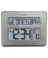 La Crosse Technology C86279 Full Calendar Clock Extra Large Digits W/ Ba... - $34.64