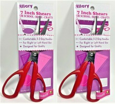 Lot of 2 Allary Style #209 Craft Scissors, 7 Inch, Red - $9.89