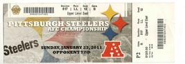 2010 AFC Championship Ticket NY Jets @ Steelers Super Bowl Season Roethlisberger - £23.22 GBP