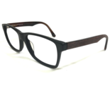 Alberto Romani Eyeglasses Frames ARS-6008 MT BK Matte Black Wood Grain 5... - $65.23